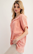 Lace Mix Mineral Washed Woven Tunic