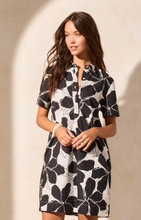 Printed Cotton Poplin Short-Sleeve Shirt Dress
