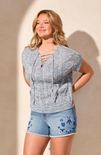 Multicolor Lace-Up Sweater w/ Bead Accents