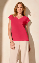 Cap Sleeve V-Neck Top