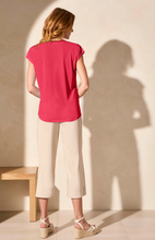 Cap Sleeve V-Neck Top