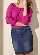 Pull-On Denim Skort w/ Pockets (Stormy Blue)