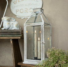 Whitewashed Square Lantern
