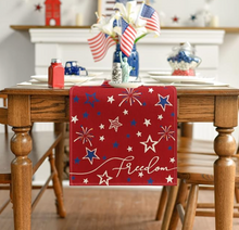 Red Stars Freedom Table Runner (13" x 48")