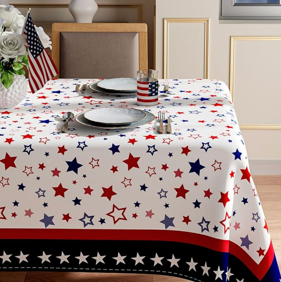 Stars 4th of July Square Tablecloth (60