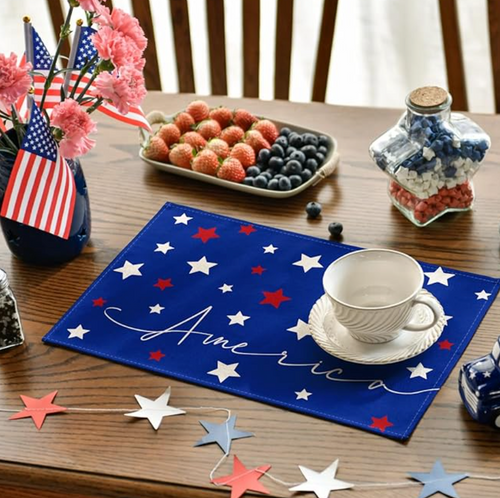 Blue America Rectangle Placemat