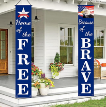 Home of the Free Because of the Brave Banners (Set of 2)