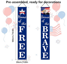 Home of the Free Because of the Brave Banners (Set of 2)