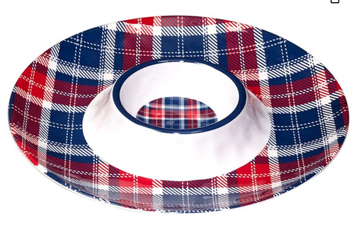 Patriotic Melamine Chip & Dip Server