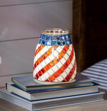 Patriotic Mosaic LED Glass Table Décor