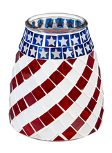 Patriotic Mosaic LED Glass Table Décor