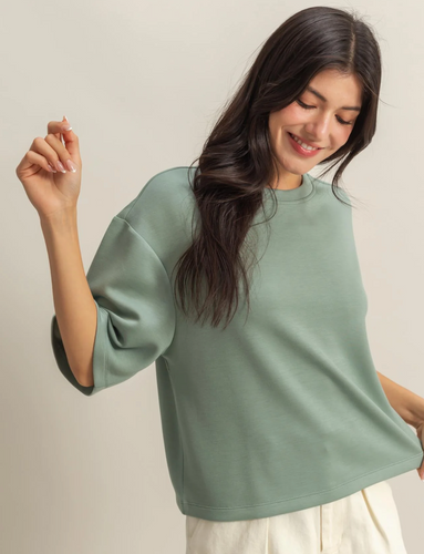 Scuba Drop Shoulder Everyday Basic Top