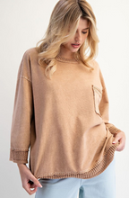 Mineral Washed Boxy Pullover