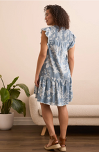 Tencel Floral Print Button-Front Dress