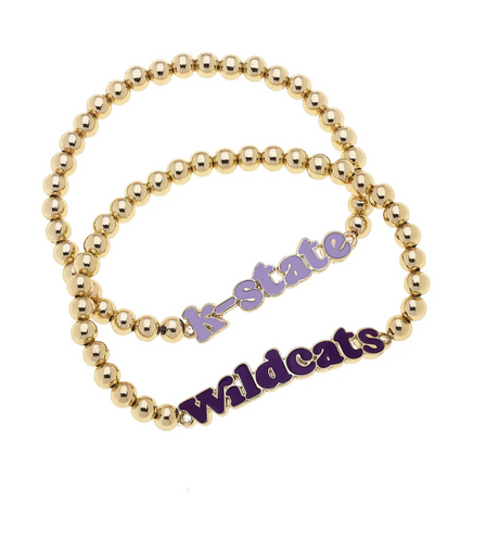 K-State Ball Bead Bracelet Set