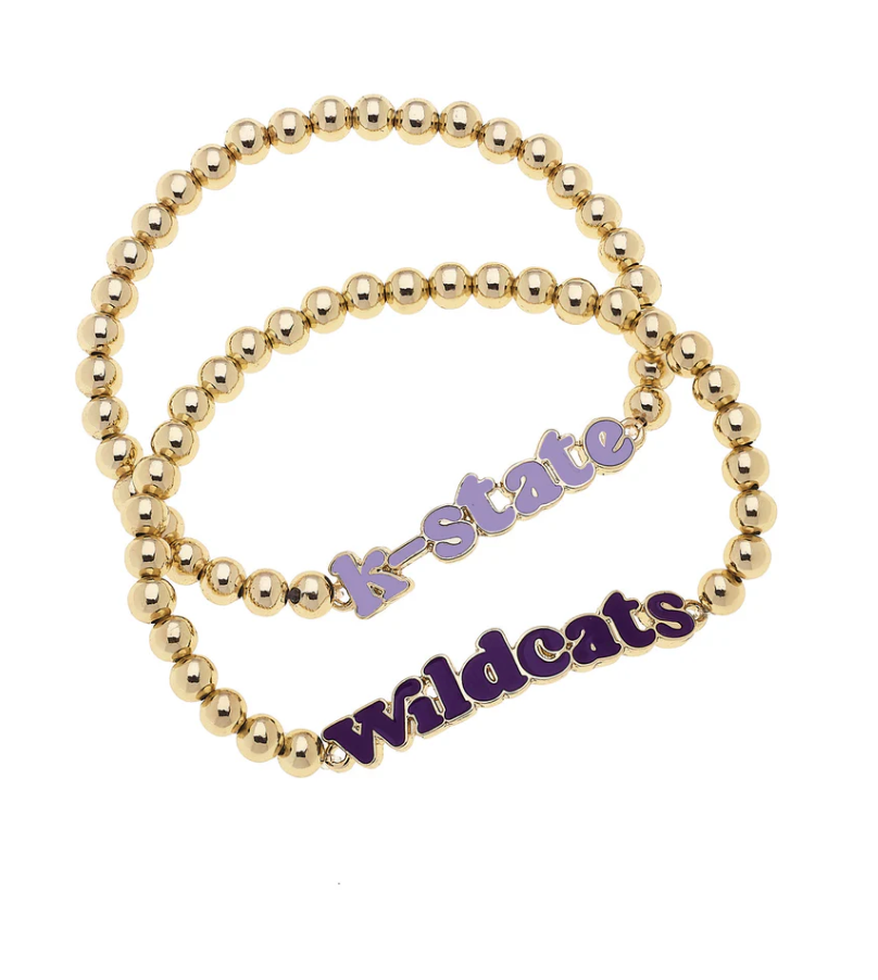 K-State Ball Bead Bracelet Set