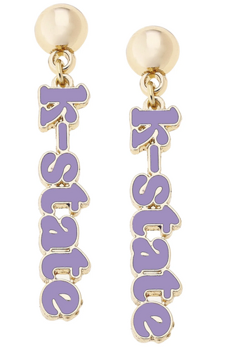 K-State Lavender Earrings