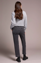 Audrey Boundless Stretch Denim Straight Leg Crop Jean (Charcoal)