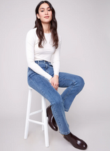 Bootcut Stretch Denim Pants - Medium Blue