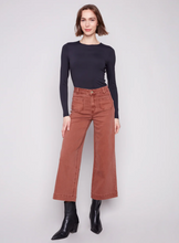 Patch Pocket Flare Twill Pants - Sepia