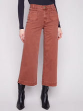 Patch Pocket Flare Twill Pants - Sepia