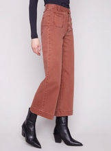 Patch Pocket Flare Twill Pants - Sepia