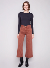 Patch Pocket Flare Twill Pants - Sepia