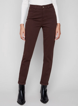 Cuffed Hem Twill Jeans - Mocha