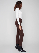 Cuffed Hem Twill Jeans - Mocha
