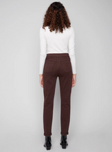 Cuffed Hem Twill Jeans - Mocha
