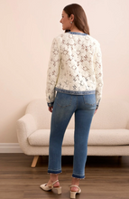 Mixed Media Crochet Jacket w/ Denim Detail