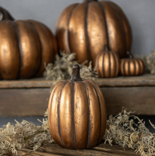 7.5" Gold Tall Pumpkin