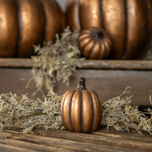 4" Gold Tall Pumpkin