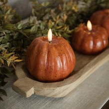 4" Orange 3D Flame Tall Pumpkin Candle