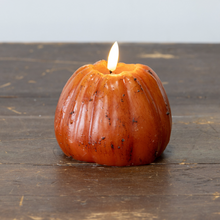4" Orange 3D Flame Tall Pumpkin Candle