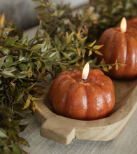 3" Orange 3D Flame Short Pumpkin Candle