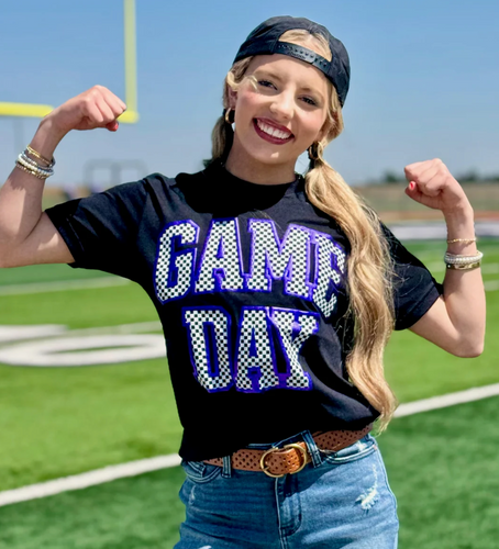 Checkered Game Day Graphic Tee