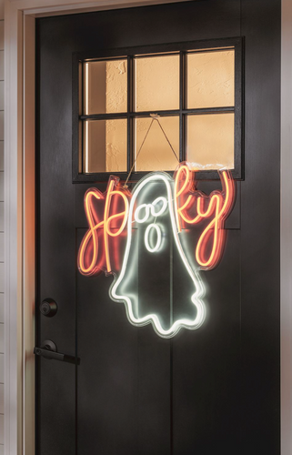 Neon Ghost Door Hanger