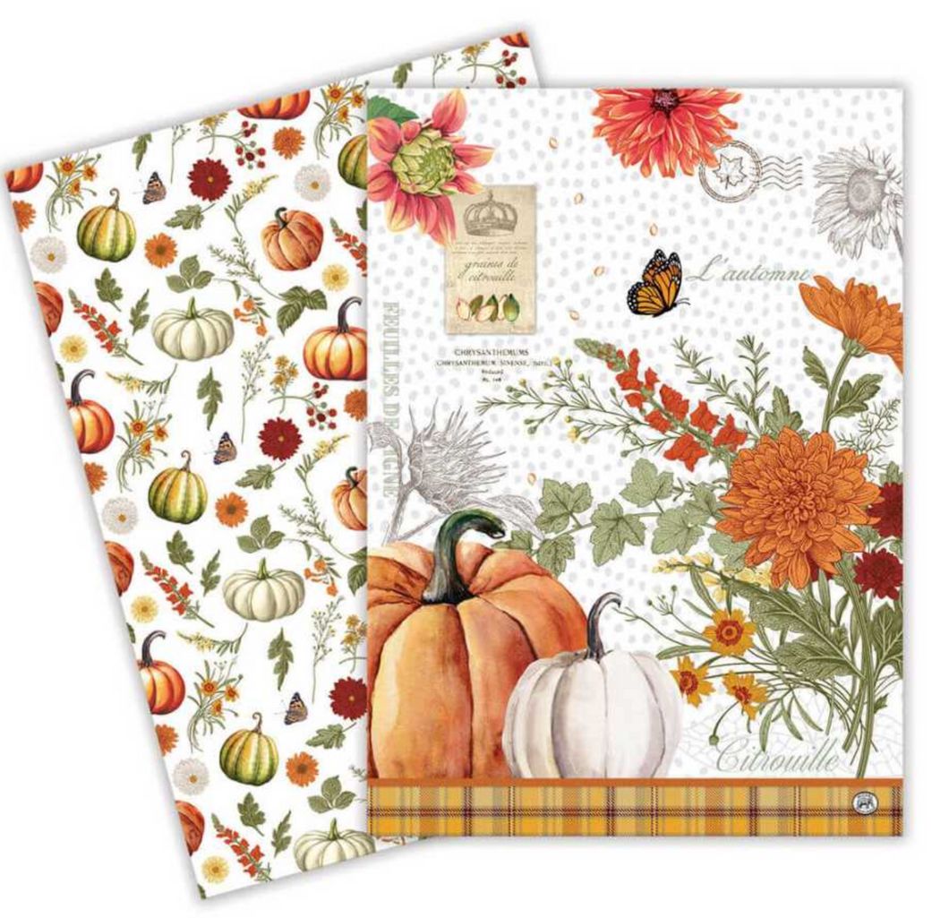Michel Design Works Pumpkin Delight Kitchen Towel Set of 2