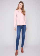 Basic V-Neck Sweater - Heather Ballet