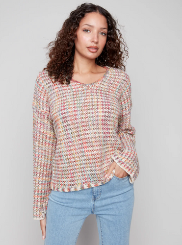 Novelty Yarn Crochet Sweater