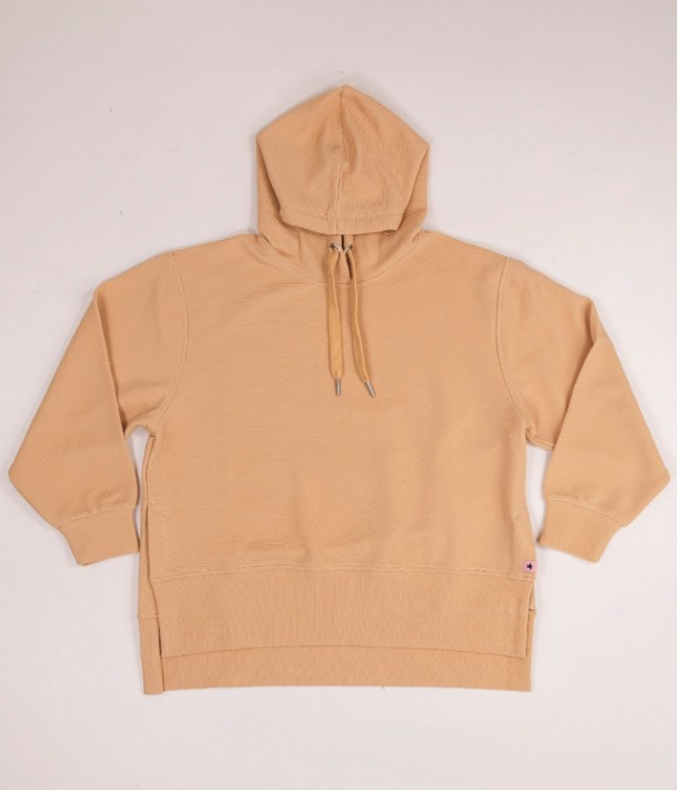 Simply Southern Ribbed Hoodie (Latte)