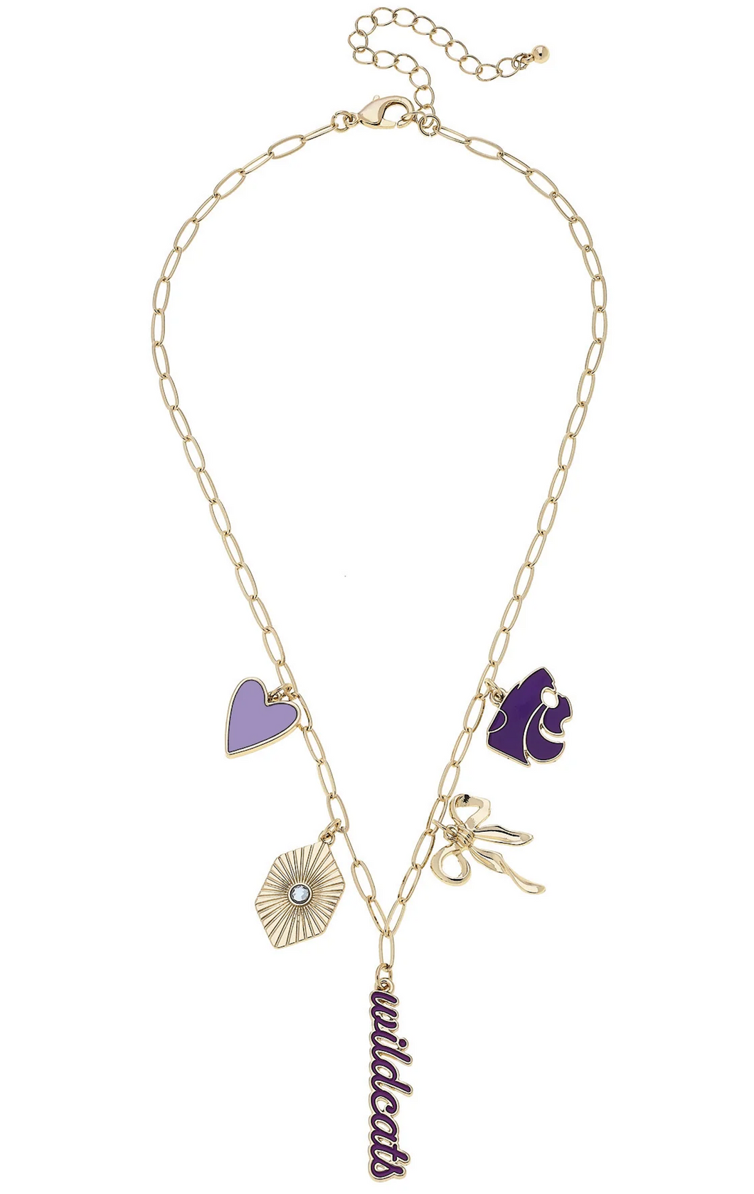 K-State Paper Clip Charm Necklace
