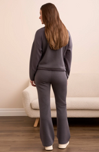 Techno Lux Rib Zip-Accent Mock Neck Sweater