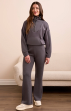 Techno Lux Rib Pull-On Flare Leg Pants