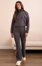 Techno Lux Rib Pull-On Flare Leg Pants