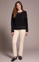 Saddle Stitch Crew Neck Sweater