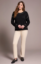 Saddle Stitch Crew Neck Sweater