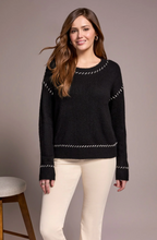 Saddle Stitch Crew Neck Sweater