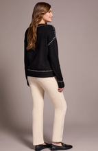 Saddle Stitch Crew Neck Sweater